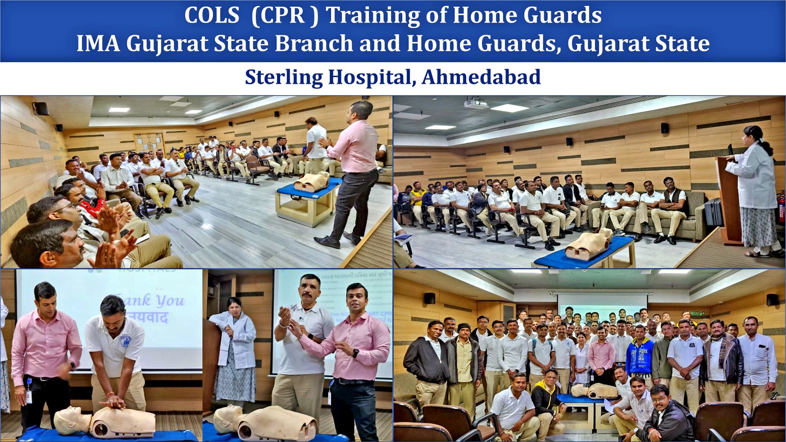 Hands-on training session demonstrating chest compression techniques on mannequins.